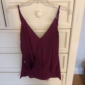 Purple wrap tank.
